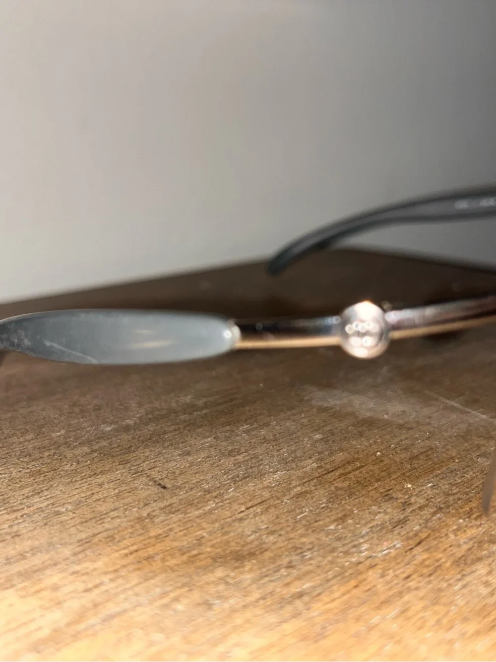 Y2K CHANEL Iconic 4009 Rimless Sunglasses in Silver with Brown Gradient Lenses